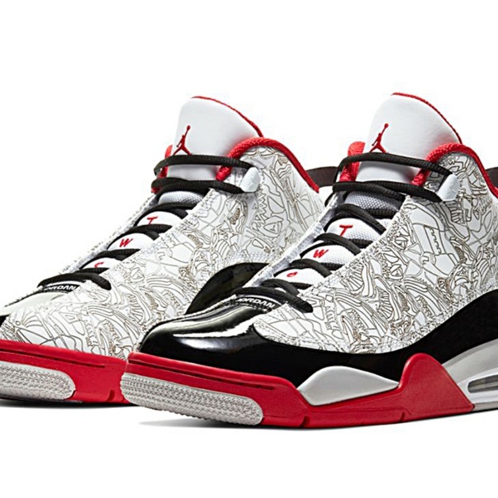 Nike Jordan Dub Zero Black and Red Sneakers